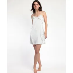 Camisón corto de mujer de tela satén