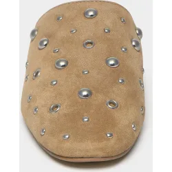 Mule de mujer de piel con tachas
