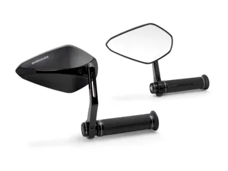 Coppia Specchi X-Version Retro Nero Universali