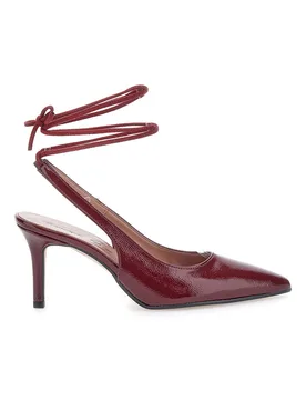 Décolleté bordeaux a punta con laccio alla caviglia P7045 40 - FRANCESCA GRITTI - FashionsVida