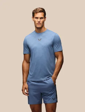 Men’s Apex Engineered Short Sleeve T-shirt - Blue MOONLIGHT BLUE 2XL male - Castore - FashionsVida