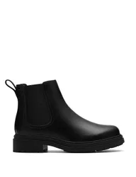 Wide Fit Leather Chelsea Boots Black female