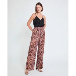 Pantalón ancho de mujer palazzo animal print