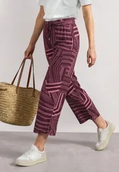 High Waist Culotte mit Muster female Pink