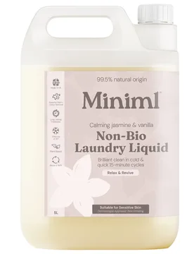 Non-Bio Laundry Liquid Refill - Calming Jasmine & Vanilla - 5L - 165 Washes - Miniml - FashionsVida