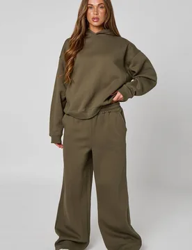 Women's Wide Leg Jogger Pants in Khaki Size: 16 - Khaki - Size: 16 - Urban Bliss - FashionsVida