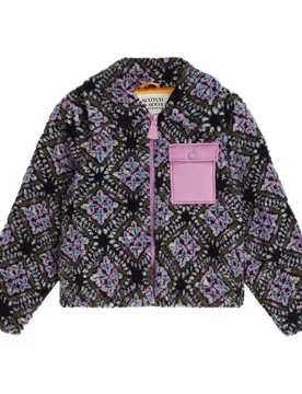 Veste 183409 Oversized Soft Geo African Violet 14 Années Fille - Scotch & Soda - FashionsVida