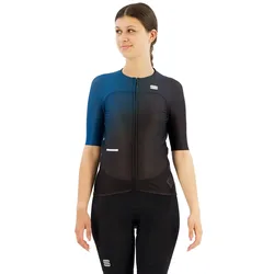 Maglia A Maniche Corte Light Teal Blue / Black