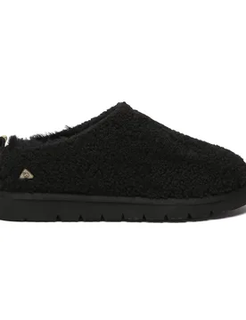 Womens Ever Au Women Snipe Plush Ankle Slippers - Black Fabric - Size Uk 3 - EverAU Australia - FashionsVida