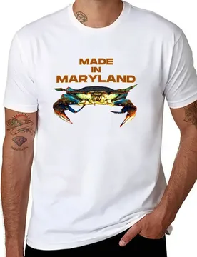 Made In Maryland Blue Claw Crab Born In USA American Pride T-Shirt t shirt for man 100 percent cotton man tshirt T-Shirt - Aliexpress - FashionsVida