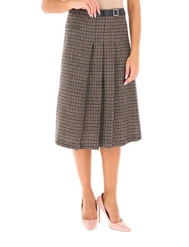 Gonna lana vergine TORTORA 44 - Seventy - FashionsVida
