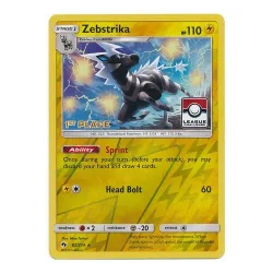 Pokemon SM Lost Thunder 82/214 Zebstrika (League Promo 1st Place)