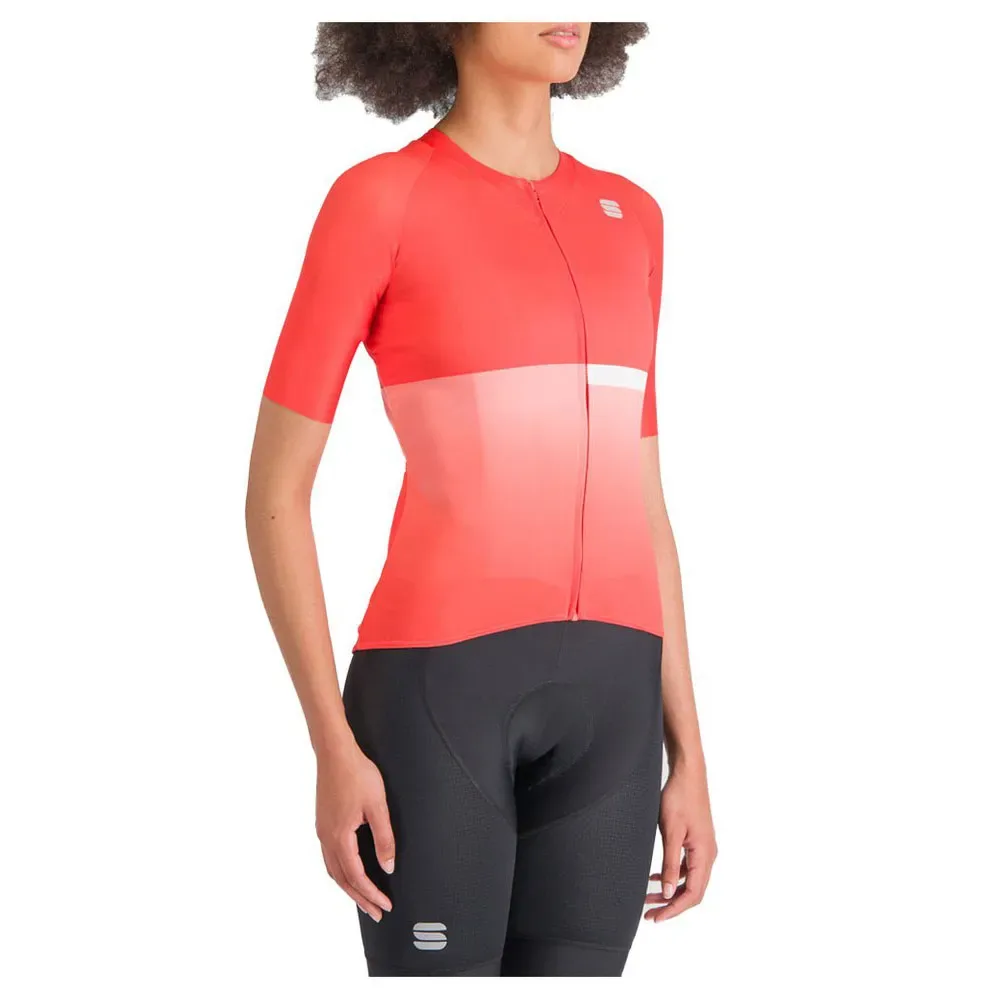 Maglia A Maniche Corte Bomber Pompelmo / White - Sportful - FashionsVida