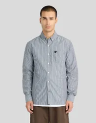 Men's Pinstripe Shirt Dark Navy