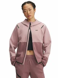 Chaqueta con capucha para mujer UA Unstoppable Fleece con cremallera completa baya L