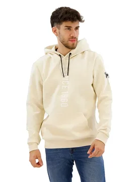 Sweat à Capuche Galmoy Sand / Off-White / Black L - Lonsdale - FashionsVida
