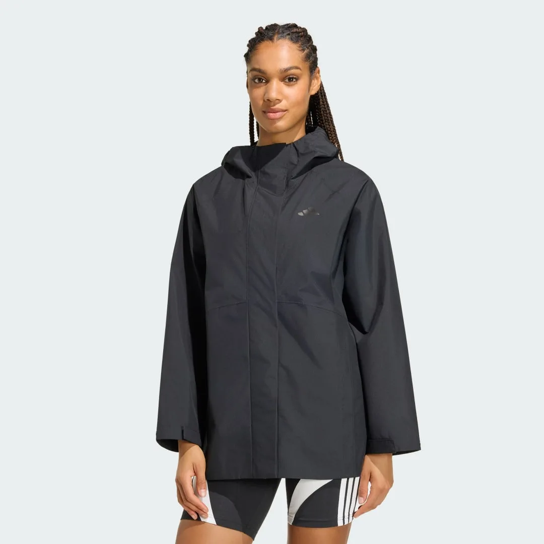 PARKA ANTIPIOGGIA ESSENTIALS XS Black - Adidas - FashionsVida