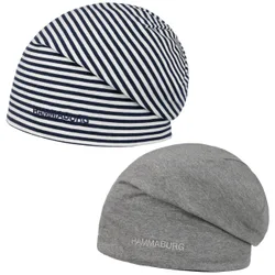 Reversible Long Beanie by - navy - Female - Size: One Size