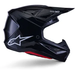 Casco Moto Cross Enduro SM7 Solid Ece06 nero luc taglia XS
