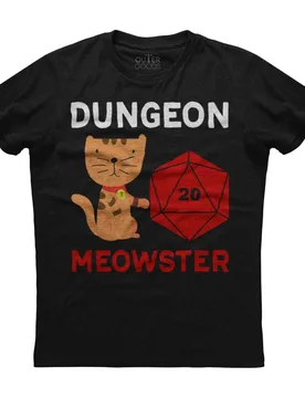 Funny Dungeon Meowster Cat T-Shirt. Summer Cotton O-Neck Short Sleeve Mens T Shirt New S-3XL - Aliexpress - FashionsVida