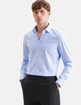 X-Slim Business Hemd Uni Blau 44 - Seidensticker - FashionsVida