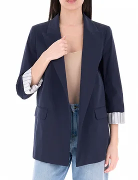 Blazer in cotone BLU NAVY 42 - Marella - FashionsVida