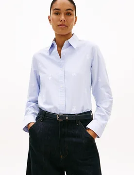 OXFORD AOP RELAXED SHIRT female - 38 - FashionsVida