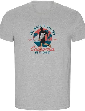T-shirt à Manches Courtes Wave Calling Eco Heather Grey XL - Kruskis - FashionsVida
