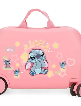 Maleta infantil 2 ruedas multidireccionales 45 cm stitch you&me abs rígida con capacidad de 24,6l - Disney - FashionsVida
