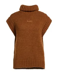 Rollkragenpullover Damen Braun S Damen