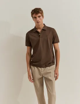 Polo de manga corta de hombre piqué de corte regular - Lion of Porches - FashionsVida