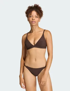 Top bikini a triangolo imbottito a coste Iconisea 46 Aurora Coffee - Adidas - FashionsVida