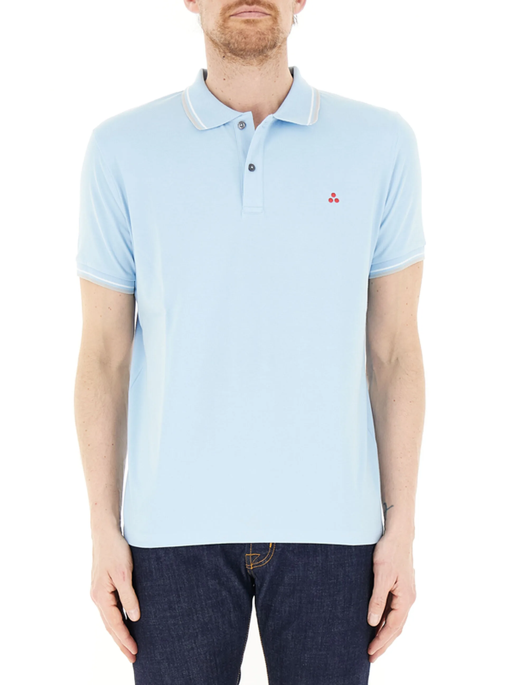 Polo in cotone AZZURRO CHIARO M - Peuterey - FashionsVida