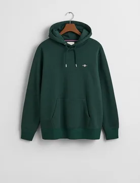 Sudadera con capucha de hombre con logo en el pecho y bolsillo de canguro - Gant - FashionsVida