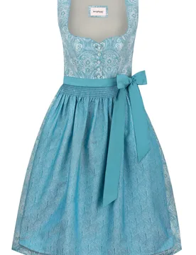 Dirndl Rajana (türkis, Gr. 48) von Bergfeuer Couture für Damen, 100 % Polyester - Stockerpoint - FashionsVida