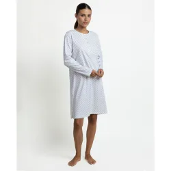 Camisón largo de mujer de punto interlock