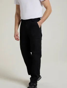 Trek II Mens Trousers - Black - Black - Size: W30 - Mountain Warehouse - FashionsVida