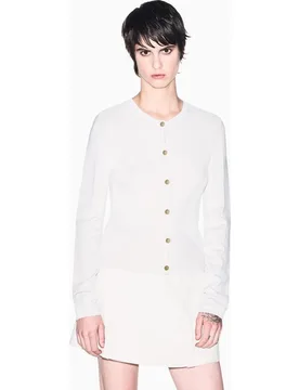 Cárdigan de mujer botones dorados - Armani Exchange - FashionsVida