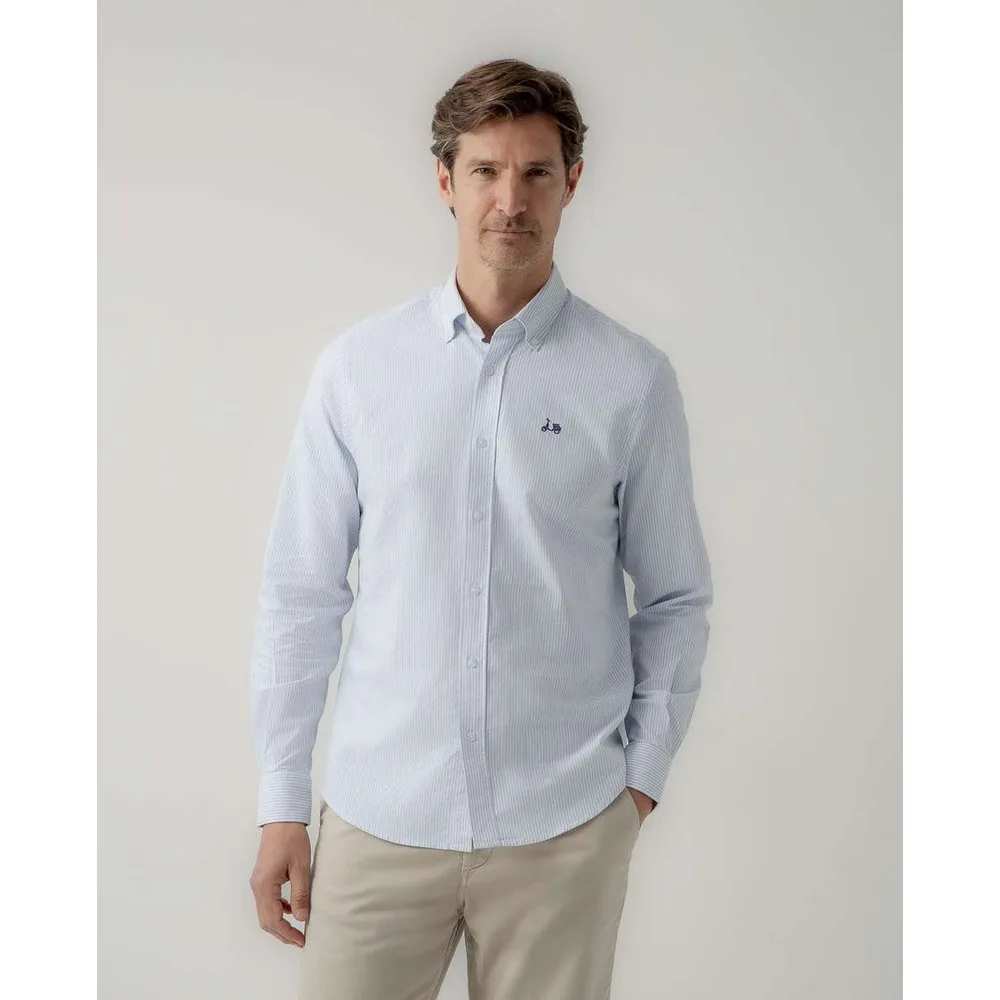 Camisa de algodón de hombre corte regular lisa - Scotta 1985 - FashionsVida
