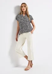 Gemusterte Bluse female Blau