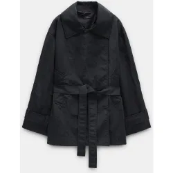 Parka de mujer con cierre de botones en liso