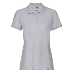 Womens/ladies Premium Fitted Short-Sleeved Polo Shirt (Athletic Heather Grey) - Light Grey - Size Large