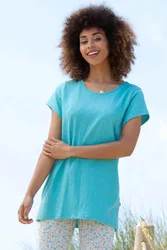 Uphall Womens 100% Cotton Slub Jersey Tunic - - Size: 8
