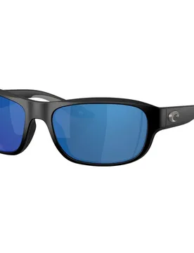 Clipperton Polarized Sunglasses Matte Black / Matte Black Blue Mirror 580P/CAT3 Men - Costa - FashionsVida