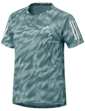 Own The Run Allover Print Short Sleeve T-shirt Halo Mint / Mint Ton S Women - Adidas - FashionsVida