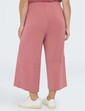 Pantalones de mujer cropped cintura elástica - Fiorella Rubino - FashionsVida
