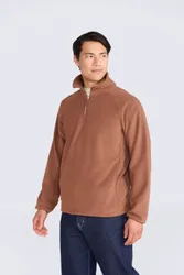 Stockholm Mens Half-Zip Fleece - Orange