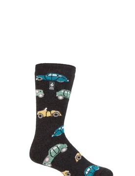 Mens 1 Pair SOCKSHOP 1.6 TOG Lite Hobby Thermal Socks Charcoal Transport 6-11 - Grey - Size: 6-11 Mens - Heat Holders - FashionsVida