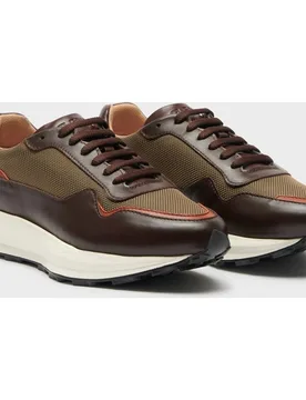Zapatillas de hombre de piel con cordones - Glent - FashionsVida