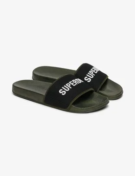 Superdry Herren Utility Mesh Badeschlappen Green - Größe: 6-7 - 34.99 - FashionsVida